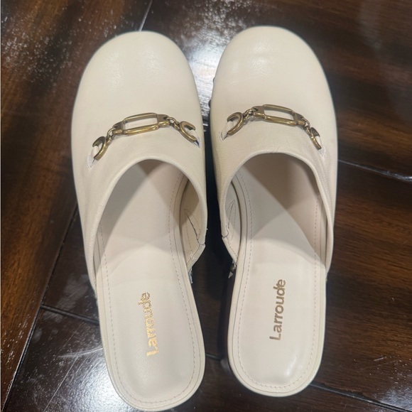 Larroude women’s Zuzi Bit Mule Ivory Size 7 - Picture 2 of 4